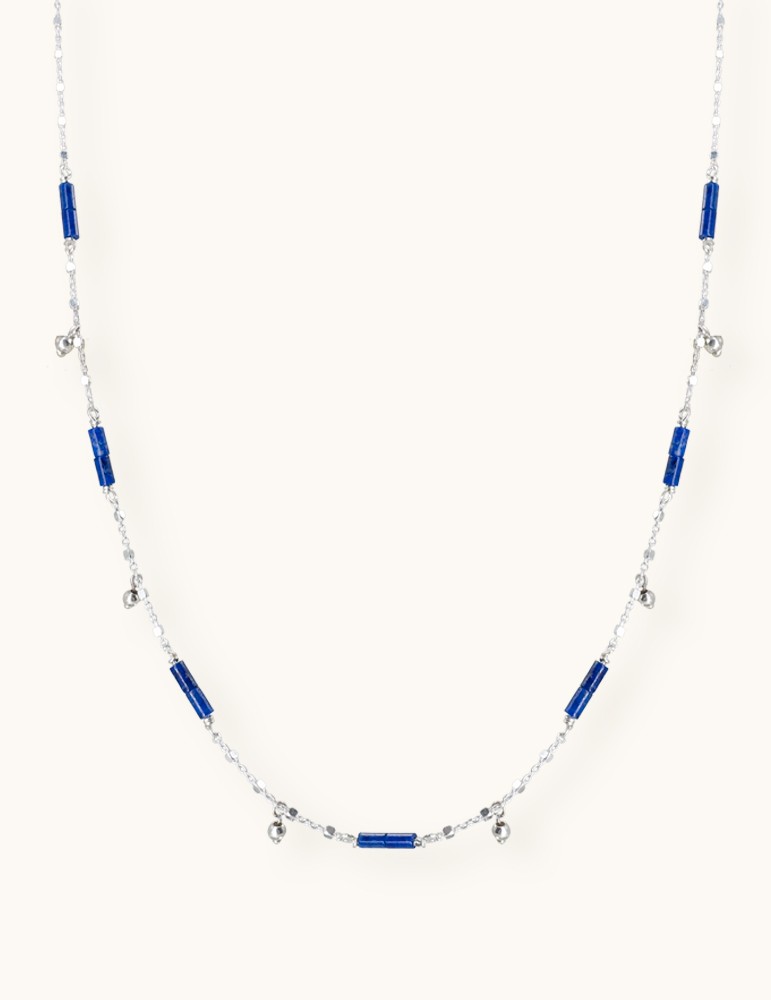Collier multi barrettes Lapis Lazuli - Cléopâtre Aloe Bijoux
