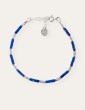 Bracelet en argent et barrettes de Lapis Lazuli - Cléopâtre Aloe Bijoux