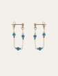 Boucles d'oreilles Apatite sur chaînette en plaqué or