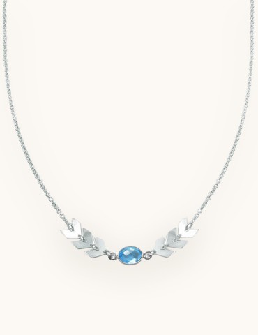 Collier Topaze bleue et Argent 925 - Antica Colliers