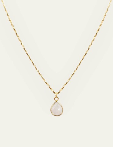 Collier goutte pierre de lune en plaqué or Colliers