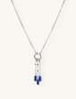 Collier 3 chaînes avec barette Lapis Lazuli - Cléopâtre Aloe Bijoux