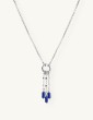 Collier 3 chaînes avec barette Lapis Lazuli - Cléopâtre Colliers