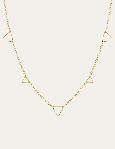 Collier 7 triangles en plaqué or Aloe Bijoux