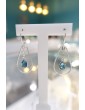 Boucles d'Oreilles topaze bleue goutte argent 925 Aloe Bijoux