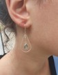 Boucles d'Oreilles topaze bleue goutte argent 925 Aloe Bijoux