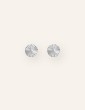 Boucles d'oreilles puces striées en argent Aloe Bijoux