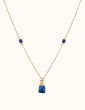 Collier Lapis lazuli brut en plaqué or Aloe Bijoux