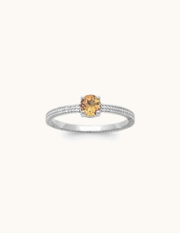 Bague argent et citrine - Jenny Aloe Bijoux