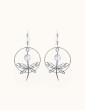 Boucles d'oreilles pierre de lune et Libellule en Argent 925 Aloe Bijoux