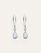 Boucles d'oreilles dormeuses Pierre de lune en Argent 925