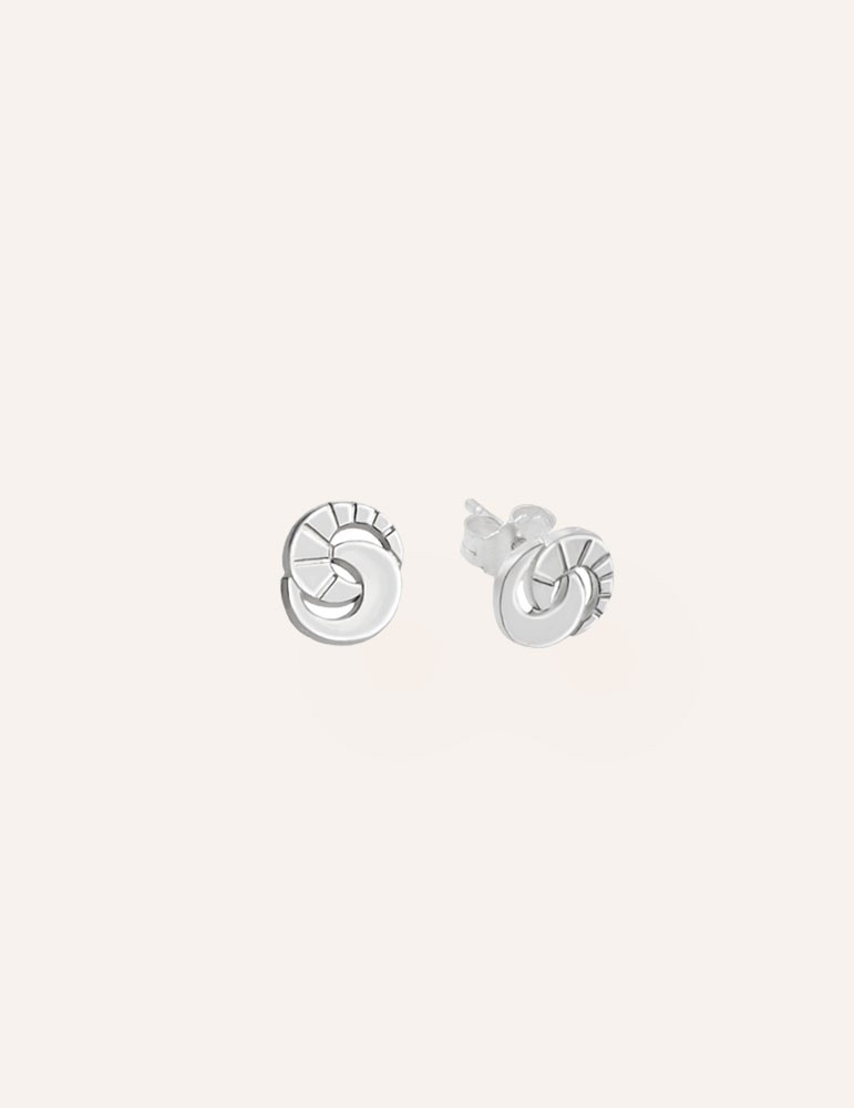 Boucles d'oreilles puces Spirale en Argent 925