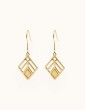 Boucles d'oreilles Plaqué or - Losange Aloe Bijoux