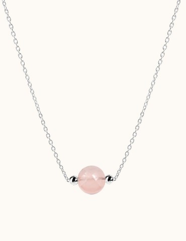 Collier Quartz rose sur...