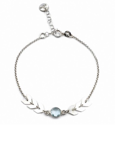 Bracelet Topaze bleue en...