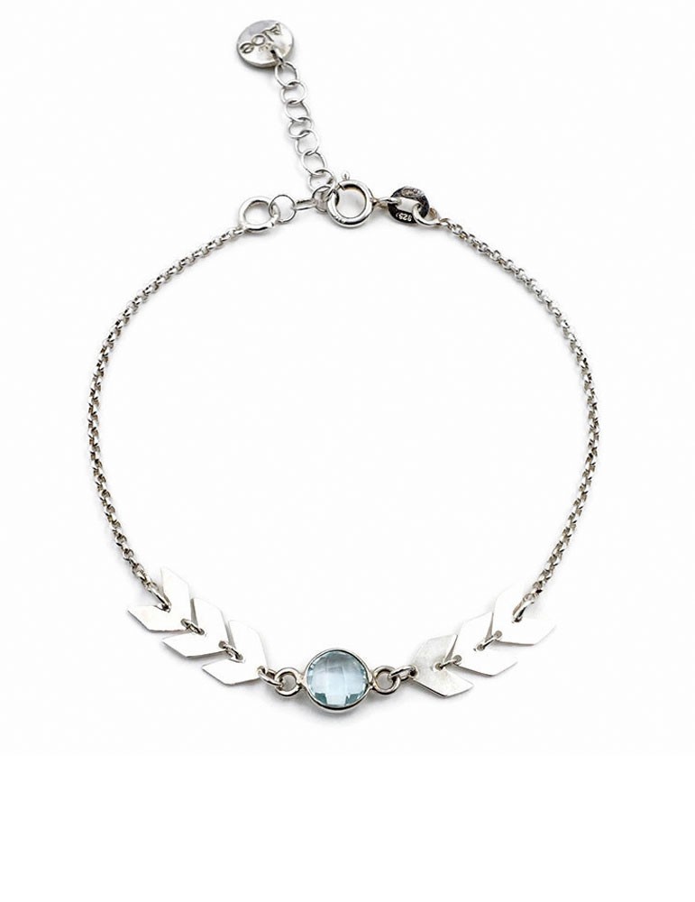 Bracelet Topaze bleue en Argent 925 - Antica