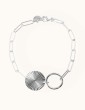 Bracelet maille rectangle et médaille ciselée Aloe Bijoux