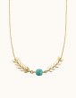 Collier chevron Amazonite carrée en Plaqué or - Antica Aloe Bijoux