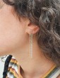 Boucles d'oreilles trois chaînes argent Aloe Bijoux