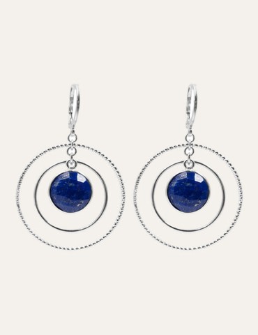 Boucles d'Oreilles Liberty Lapis Lazuli Aloe Bijoux