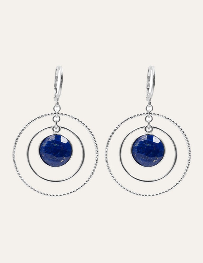 Boucles d'Oreilles Liberty Lapis Lazuli Aloe Bijoux