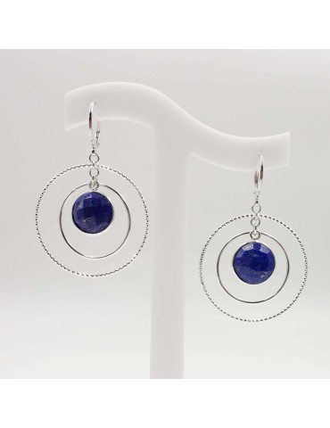 Boucles d'Oreilles Liberty Lapis Lazuli Aloe Bijoux