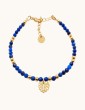 Bracelet Iléa en plaqué or et lapis lazuli Aloe Bijoux