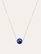 Collier Lapis lazuli rond en Plaqué or Aloe Bijoux