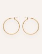 Boucles d'oreilles créoles diamantées plaqué or Aloe Bijoux