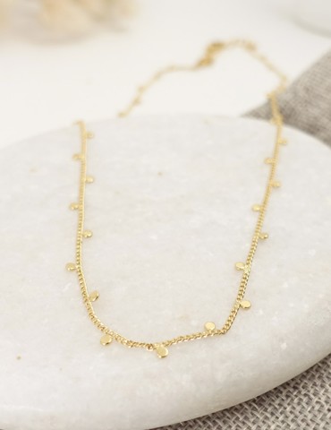 Chaîne en Plaqué Or avec Mini Pastilles : Collier Élégant et Moderne Aloe Bijoux