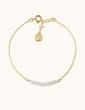 Bracelet en plaqué or et barrette Pierre de lune  - June