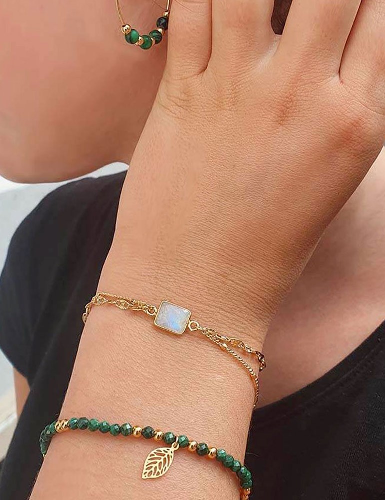 Bracelet Chaine Bracelet Avec Pierre Bracelet En Or 18 Carats Avec