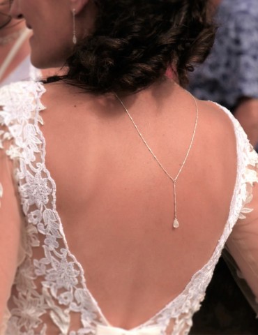 Collier Y en Argent Pierre de lune - Yzée Colliers