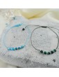 Bracelet Cordon avec Turquoise et Argent 925 - Olga Aloe Bijoux