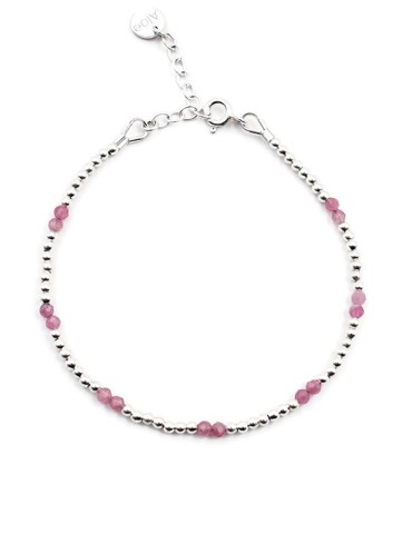 Bracelet Tourmaline rose et Argent 925 - Naïa Aloe Bijoux