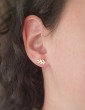 Boucles d'oreilles puces Lauriers plaqué or - Eden Aloe Bijoux