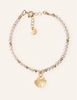 Bracelet perles d'eau douce et coquillage plaqué or - Lina Aloe Bijoux