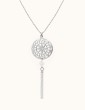 Collier rosas argent pierre de lune - Aura Aloe Bijoux