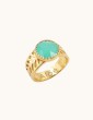 Bague en plaqué or et Chrysoprase - Althéa Aloe Bijoux