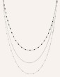 Collier 3 rangs en argent perlé - Couleur personnalisable Colliers