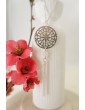 Collier rosas argent pierre de lune - Aura Aloe Bijoux