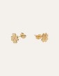 Boucles d'oreilles puces trèfle en Plaqué or Aloe Bijoux