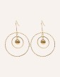 Boucles grands cercles en plaqué or ELODIE Aloe Bijoux