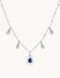 Collier Pampilles 5 Gouttes en Lapis-Lazuli et Argent 925 Aloe Bijoux