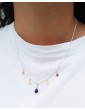 Collier Pampilles 5 Gouttes en Lapis-Lazuli et Argent 925 Aloe Bijoux