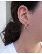 Boucles d’Oreilles Gouttes en Argent 925 et Lapis-Lazuli Aloe Bijoux