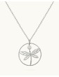 Collier Libellule en Argent 925 et Pierre de Lune Aloe Bijoux