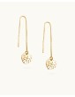 Boucles d’Oreilles Chaîne Longue avec Feuille Monstera Aloe Bijoux