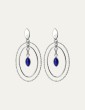 Boucles d’Oreilles Ovales en Argent 925 et Lapis-Lazuli Aloe Bijoux