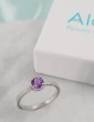 Bague en argent et améthyste - Jenny Aloe Bijoux